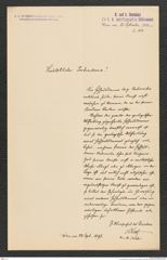 k.k. naturhistorisches Hofmuseum, Intendanzakten 1885-1896 (Hauer), Aktenzahl Z.464/1893, Seite 1